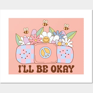 I'll Be Okay Mental Health Groovy Posters and Art